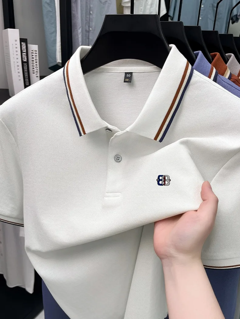 P140 26 Quality POLO ，100 ， Breathable ， LOGO， ⚡️ T ⚡️ ， ！Sizes：M-4XL（ 205 、 。